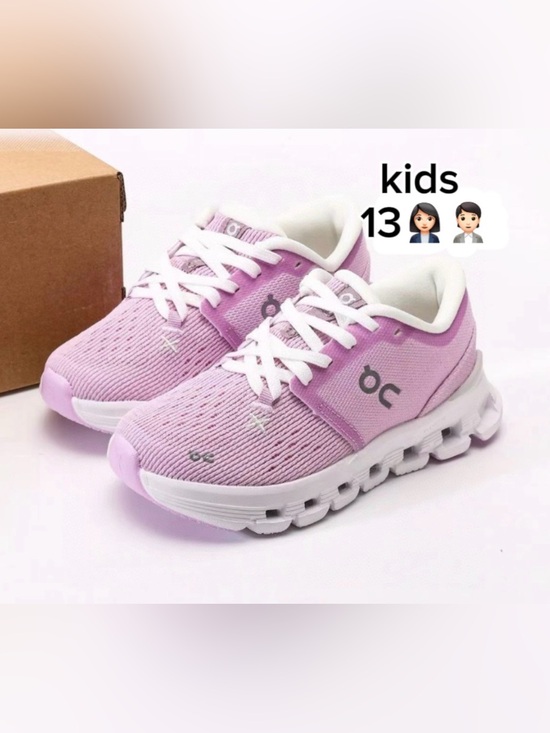 On Running Other - On Running Kids' Cloud X4 purple & white Running Shoes ideals brand wear(13C)